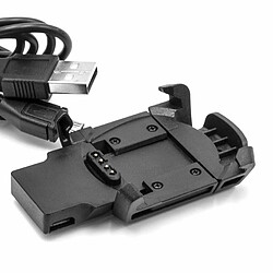 vhbw Câble de charge 100cm Station de charge pour Garmin Descent MK1 smartwatch noir Câble de données