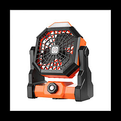 Ventilateur de Camping avec Lumière LED, ventilateur de Tente Extérieur à Piles Rechargeable Portable 7800mAh avec Veilleuse LED Orange