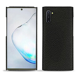 Coque cuir Samsung Galaxy Note10 - Coque arrière - Ebène ( Noir / Black ) - NOREVE