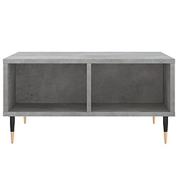 Avis vidaXL Table basse gris béton 60x60x30 cm bois d'ingénierie