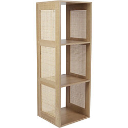 The Home Deco Factory Rangement modulable cannage et bois Bali 3 cases.