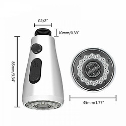 Avis Universal Tirez la buse de cuisine pour remplacer la buse de robinet pulvérisateur G1/2 nous