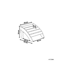 Avis Beliani Repose-pied ADIRONDACK Bois d'ingénierie Jaune
