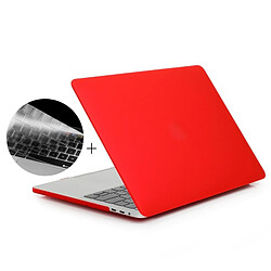 Wewoo Housse Étui rouge pour 2016 MacBook Pro 13,3 pouces sans barre tactile A1708 2 en 1 Coque de protection en plastique dur givré + US Version Ultra-mince TPU Protecteur clavier