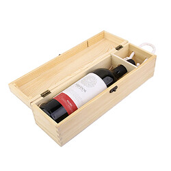 Transporteur Boite à Vin en Bois Porte Bouteille de Vin Décoration Maison Cadeau Mariage - 35 x 10 x 10cm pas cher