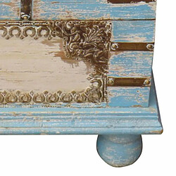 Acheter Coffre Alexandra House Living Bleu Bois de manguier 28 x 27 x 50 cm Style artisanal