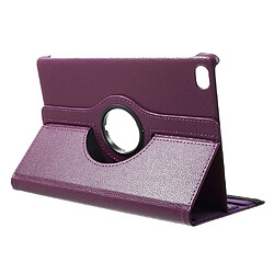 Etui en PU litchi support rotatif 360 degrés violet pour votre Huawei MediaPad M5 lite 10