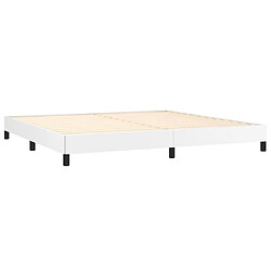 Avis vidaXL Sommier à lattes de lit avec matelas Blanc 200x200cm Similicuir