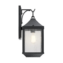 Elstead Lighting Applique murale extérieur Springfield Verre ensemencé Noir en détresse