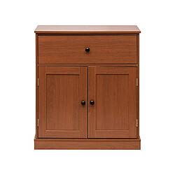 Mobili Rebecca Rebecca Mobili Armoire Polyvalente avec Tiroir 2 Portes Marron pour Salle de Bain Entrée Cuisine