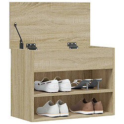 Avis vidaXL Banc à chaussures Chêne sonoma 60x30x45 cm Bois d’ingénierie