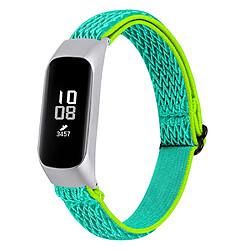 Bracelet en nylon élastique réglable tressée jaune/vert pour votre Samsung Galaxy Fit-e R375