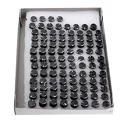 Acheter Paquet de 100 boutons de commande électronique de commutateur de volume de potentiomètre 10x15mm, noir