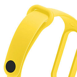 Avizar Bracelet pour Xiaomi Mi Band 5 / 6 / 7 Silicone Soft Touch Waterproof Jaune