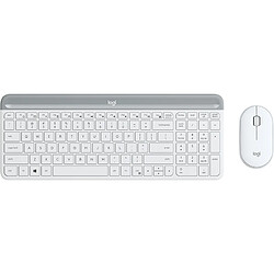 Logitech Slim Wireless Keyboard and Mouse Combo MK470 clavier USB QWERTY Anglais Blanc