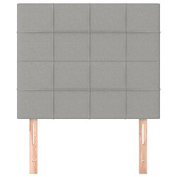 Avis Maison Chic Lot de 2 Têtes de lit design pour chambre - Décoration de lit Gris clair 100x5x78/88 cm Tissu -MN27564