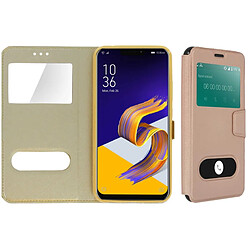 Ipomcase Etui Décrochage Appel Asus Zenfone 5 ZE620KL Or