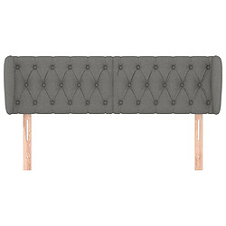 Avis Maison Chic Tête de lit scandinave avec oreilles,meuble de chambre Gris foncé 163x23x78/88 cm Tissu -MN62955