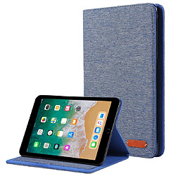 Wewoo Housse Étui Coque Pour iPad Mini 4/3/2/1 en cuir PU avec support et fentes cartes bleu profond