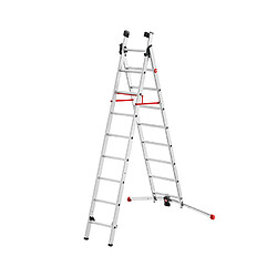 Avis Echelle transformable pro 3 plans 3x9 échelons 6m60 en aluminium Hailo ProfiLot