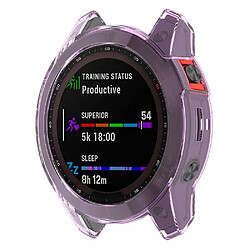 Coque en TPU transparent, violet transparent pour votre Garmin Fenix 7X/7X Solar