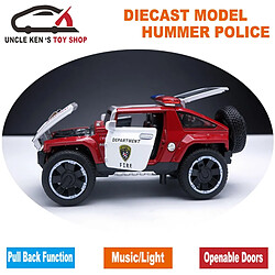 Avis Universal Classe 1/32 Hummer Police Moulée sous pression, Modèle Voiture Jouet avec Porte Ouverte/Fonction Retraite/Lampe/Musique Garçon en Cadeau | Voiture Jouet | Modèle Voiture Jouet Modèle Jouet(Rouge)