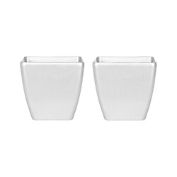 Beliani Lot de 2 pots de fleurs argentés 35 x 35 x 34 cm ASTRAS