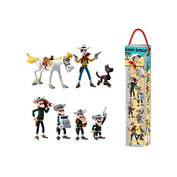 Plastoy Lucky Luke - Tubo 7 figurines personnages Lucky Luke 4 à 10 cm