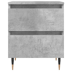 Acheter vidaXL Tables de chevet 2 pcs gris béton 40x35x50 cm bois d’ingénierie