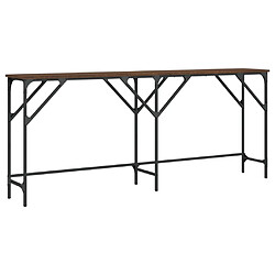 vidaXL Table console chêne marron 180x29x75 cm bois d'ingénierie