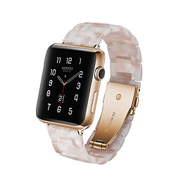 Wewoo Bracelet de montre en résine Simple Fashion pour Apple Watch séries 5 et 4 40 mm et séries 3 et 2 et 1 38 mm fleur rose