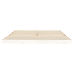 Maison Chic Lit adulte - Lit simple Cadre de lit,Structure du lit Contemporain blanc 160x200 cm bois de pin massif -MN40312 pas cher