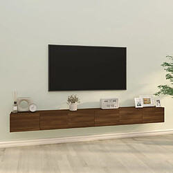 Maison Chic Ensemble de meubles TV 3 pcs | Banc TV Moderne pour salon | Meuble de Rangement - Chêne marron Bois d'ingénierie -MN63373