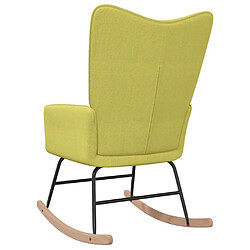 Acheter vidaXL Chaise à bascule Vert Tissu