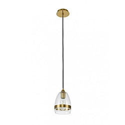 Luminaire Center Suspension design 1 ampoule Laiton antique pas cher