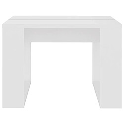 Maison Chic Table d'appoint | Table Basse Blanc 50x50x35 cm Aggloméré -GKD82794 pas cher