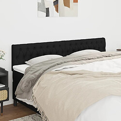 vidaXL Têtes de lit 2 pcs Noir 90x7x78/88 cm Tissu