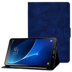 Etui en PU texture des veaux, antichoc avec support et porte-carte pour votre Samsung Galaxy Tab A 10.1 (2016) (T580/T585) - bleu