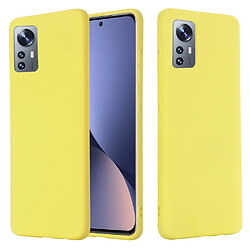 Coque en silicone antichoc avec sangle jaune pour votre Xiaomi 12/12X