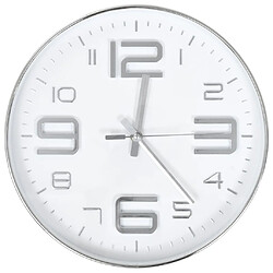 vidaXL Horloge murale 30 cm Argenté