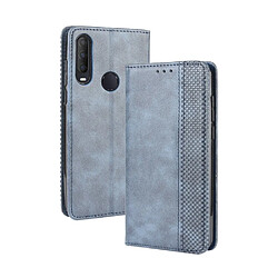 Etui en PU style vintage avec support bleu pour votre Alcatel 1S (2020)/1V (2020)/3L (2020)