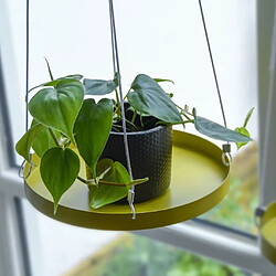 Esschert Design Support à plantes rond à suspendre doré Diamètre de 24 cm. pas cher