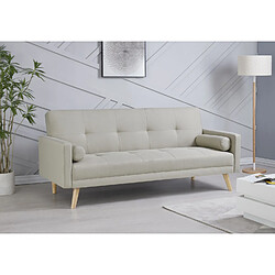 Avis Concept Usine Canapé scandinave convertible 3 places tissu beige BERLIN