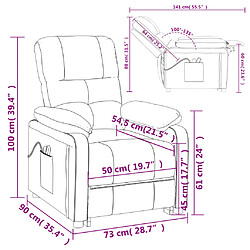 vidaXL Fauteuil électrique de massage Vert foncé Tissu pas cher