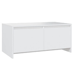 Maison Chic Table basse,Table Console Table d'appoint, Table pour salon Blanc 90x50x41,5 cm Aggloméré -MN53926