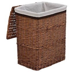 Acheter vidaXL Panier à linge Marron Saule