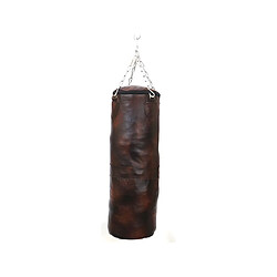 Vente-Unique Petit sac de frappe vintage en cuir - H. 76 cm - Marron - TYSON