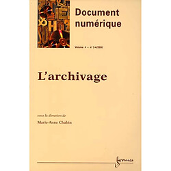 Document numérique, n° 3-4 (2000). L'archivage - Occasion