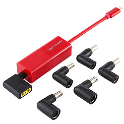 Avis Wewoo Chargeur Adaptateur secteur pour ordinateur portable 65 W Convertisseur USB-C / Type C à 6 en 1 Rouge