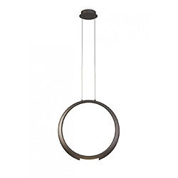 Luminaire Center Suspension LED intégré Ring Bronze 1 ampoule 35cm